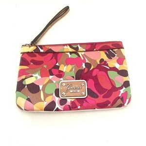 Guess Vibrant Patterned Wristlet Clutch